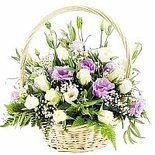 Корзины цветов с эустомами