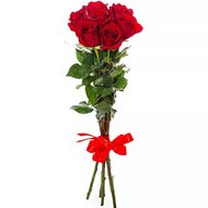 7 красных импортных роз
