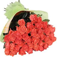 55 оранжевых роз