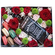 Цветы и виски Jack Daniel`s