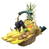Большая корзина фруктов