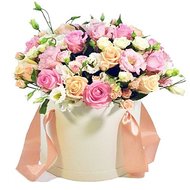 Букет в шляпной коробке