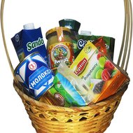 Basket of products as a gift