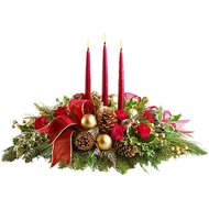 Новогодняя композиция со свечами
