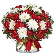 Рождественская композиция на стол