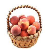 Gift basket of peaches
