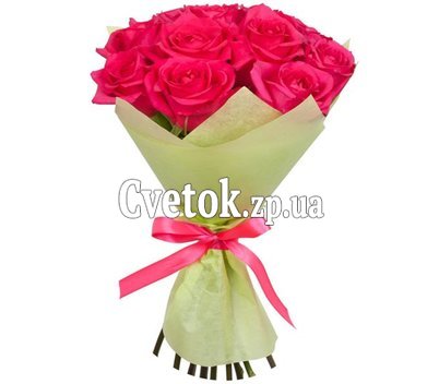 11 голландских розовых роз