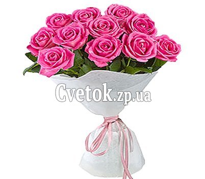 11 розовых роз