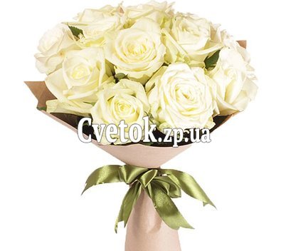 15 белых роз