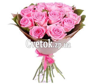 15 pink roses