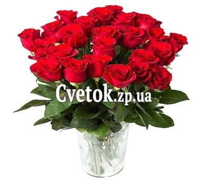 25 импортных красных роз