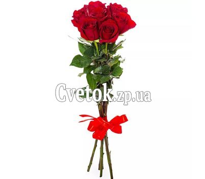 7 красных импортных роз