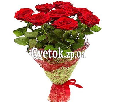 9 красных роз