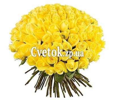 Большой букет желтых роз
