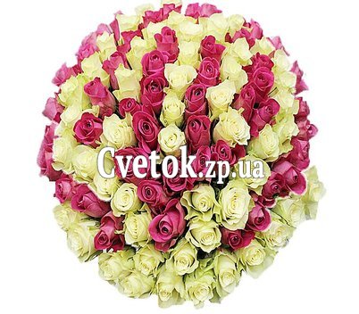 Большой букет из живых роз