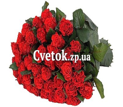 Большой букет красных роз