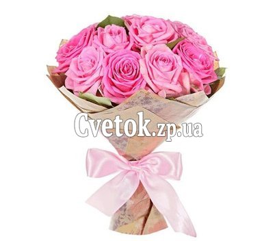 11 розовых роз