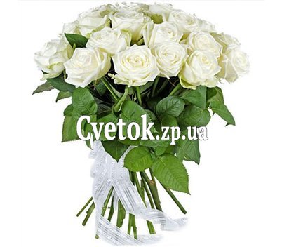 19 белых роз