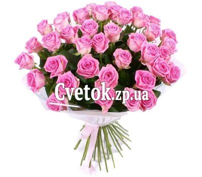 35 розовых роз