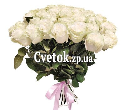 Букет 55 белых роз
