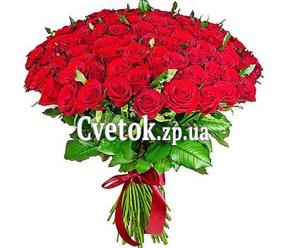 Букет 85 алых роз