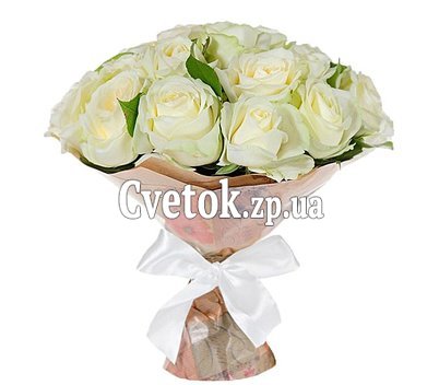 19 белых роз
