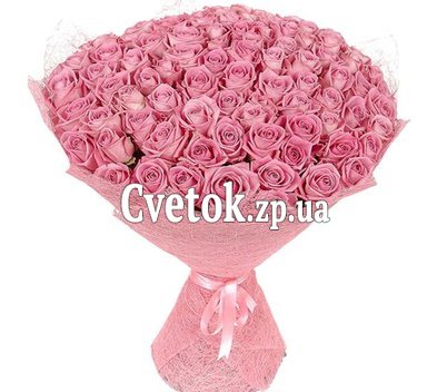 Букет из 101 розовой розы