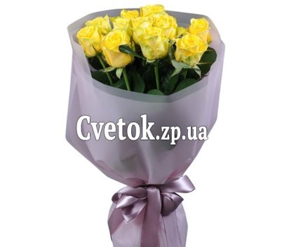 13 желтых роз