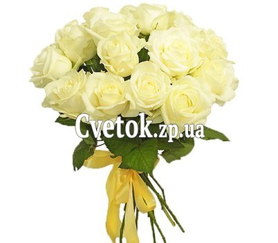 15 белых роз