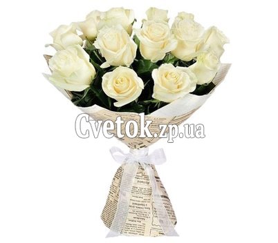 Букет из 15 белых роз