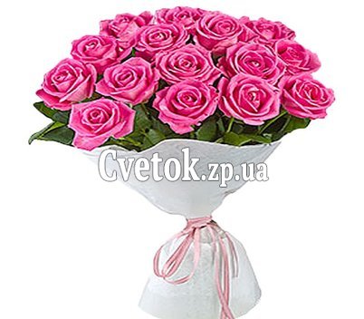 15 розовых роз