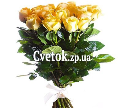 Букет из 17 импортных желтых роз