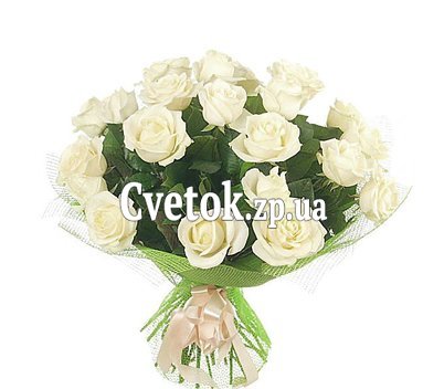 Букет из 21 белой розы