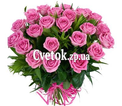 25 розовых роз