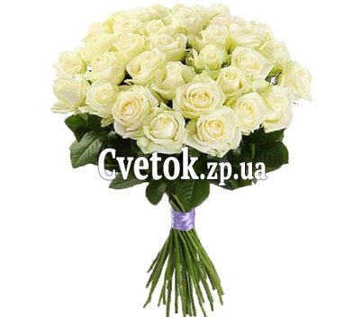 25 белых роз
