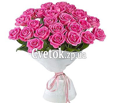 25 розовых роз