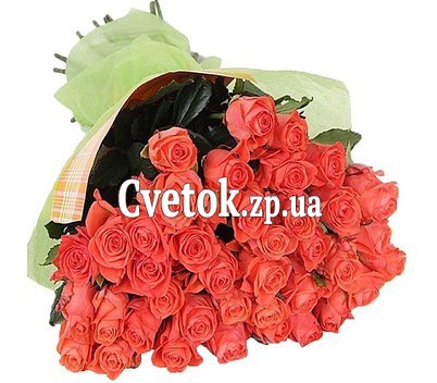 55 оранжевых роз