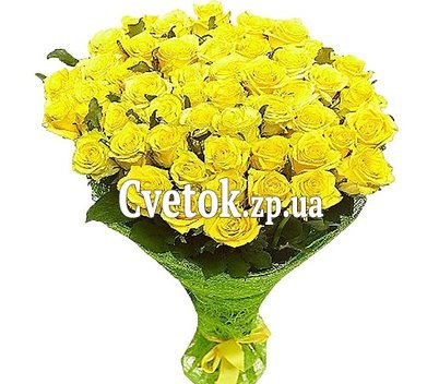 Букет из 55 желтых роз
