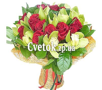 Букет из роз и орхидей