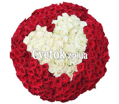 Букет из роз сердце