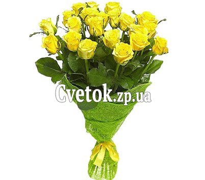 21 желтая роза
