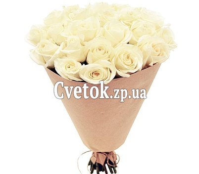 27 белых роз