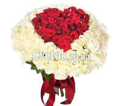 Bouquet heart 101 roses