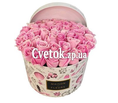 Коробка с розами на День рождение
