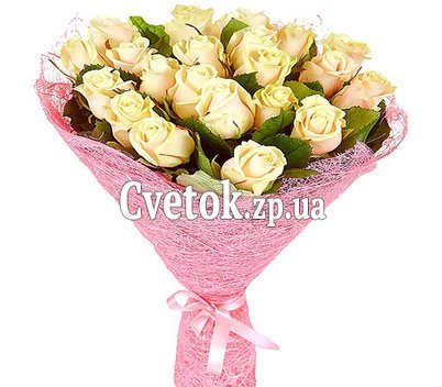 21 кремова троянда