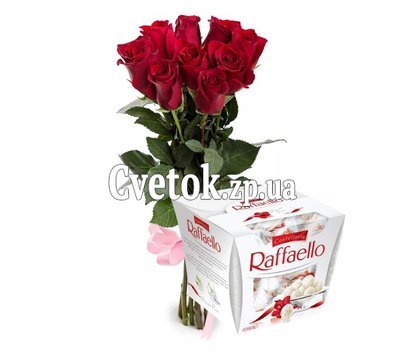 Метровые розы 9 роз