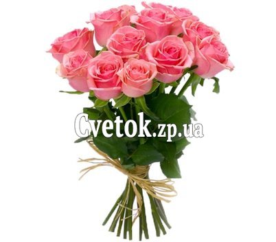 11 розовых роз