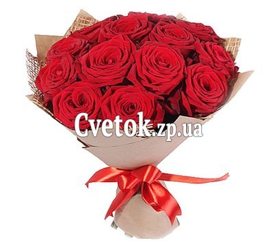 17 красных роз