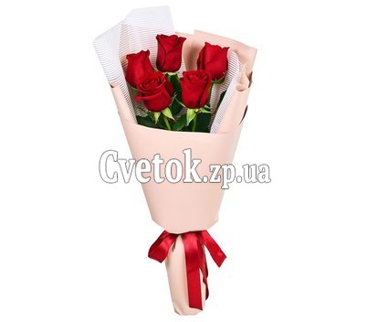 5 красных роз