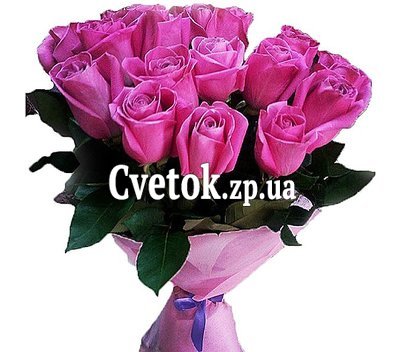 Розовые розы букет